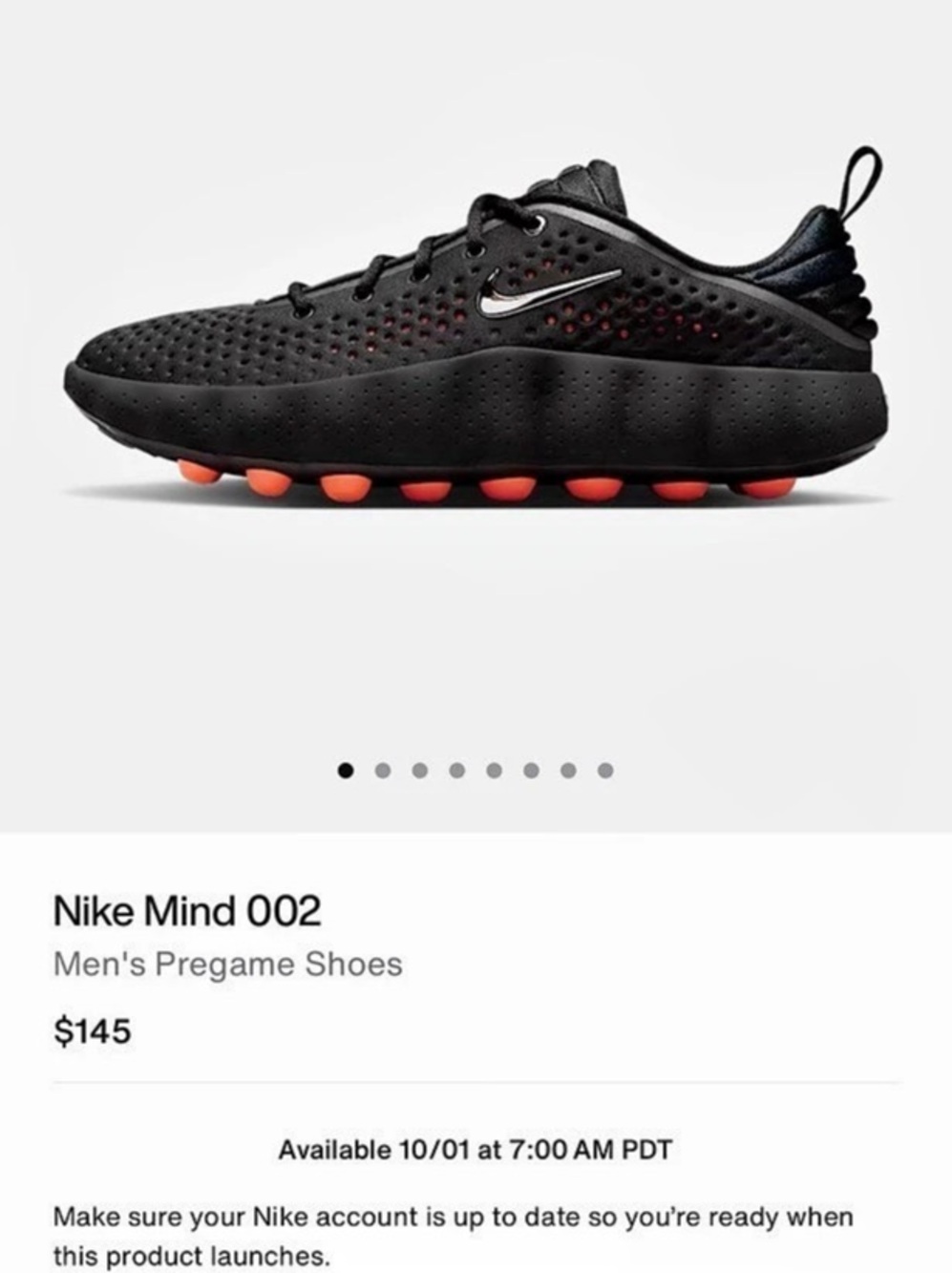 Nike Mind 002 Men's Athletic Shoes Black US 9.5